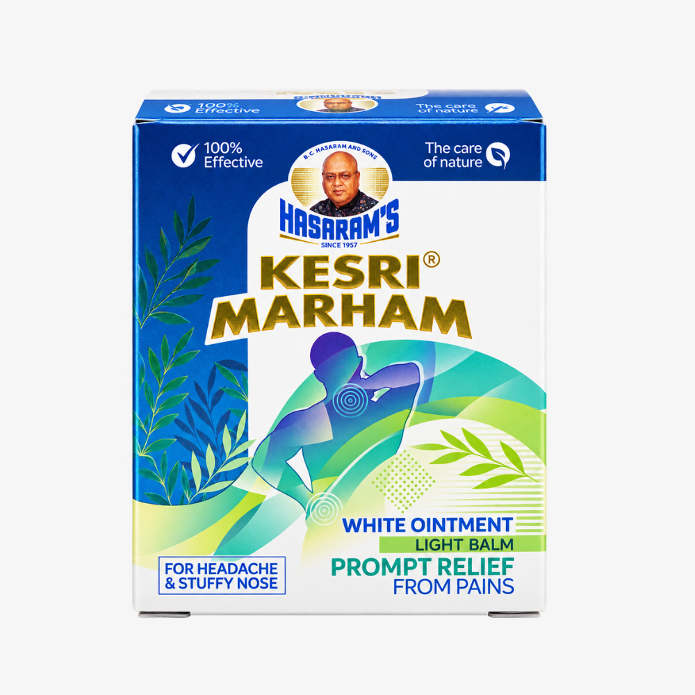 Kesri Marham White Ointment - Gentle Ayurvedic Balm for Pain & Body Comfort