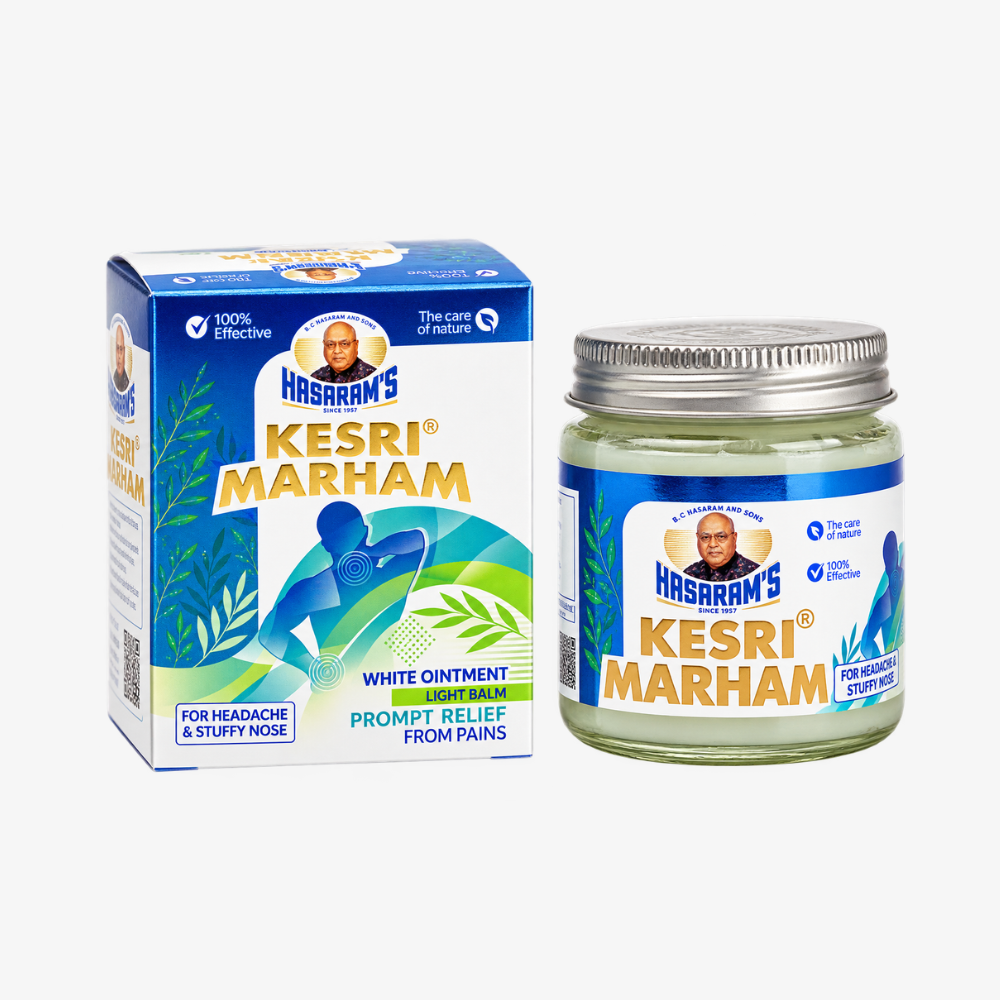 Kesri Marham White Ointment - Gentle Ayurvedic Balm for Pain & Body Comfort