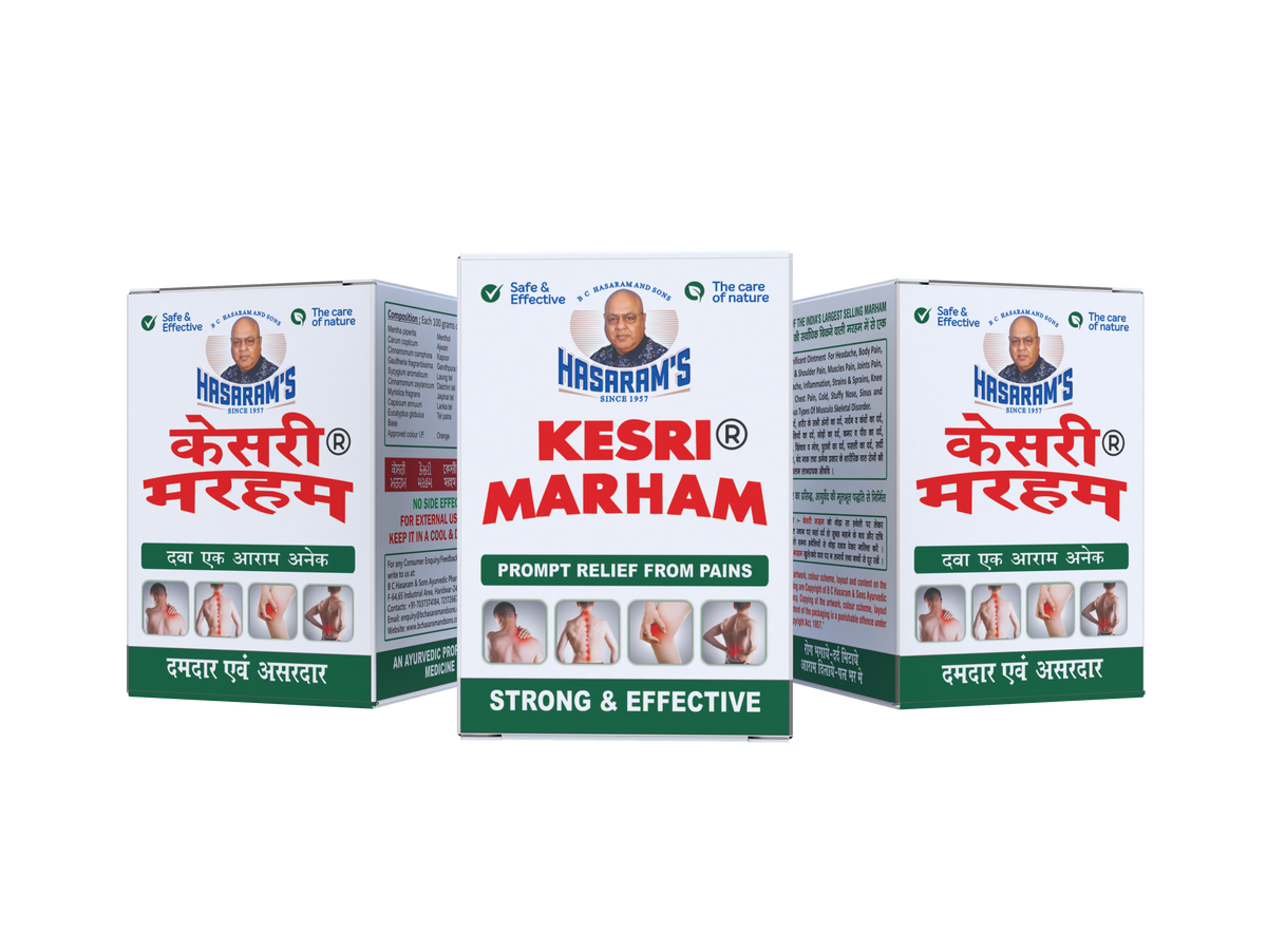Kesri Marham - Relief from backache, pain in the knees, joints, shoulders